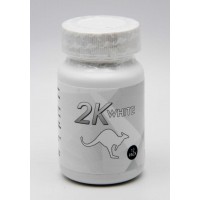 Kangaroo 2K White male enhancement 12 pill bottle Front View