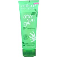 Alba Botanica Cooling After Sun Gel 98 Percentage Aloe Vera 8 Oz