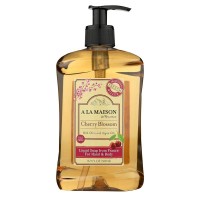 A La Maison Cherry Blossom Liquid Hand Soap Bottle 16.9 Oz front