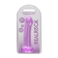 Purple Dildo Non Realistic Pink 6.7" Crystal Shots Toys Suction Cup box