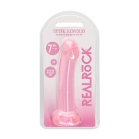 Dildo Non Realistic Pink 6.7" Crystal Pink box