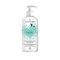 Front view of ATTITUDE Blooming Belly Lotion bottle