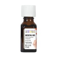 Aura Cacia Medieval Mix Essential Oil Blend bottle on white background