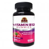 OKAY Gummies Vitamin B12 60 Count Raspberry Energy Support Supplement bottle