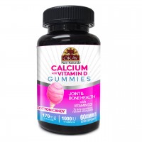 OKAY Gummies Calcium Vitamin D 60 Cnt Cotton Candy Flavor Joint Health bottle