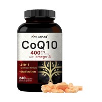 CoQ10 400mg with Omega 3 Capsules Front View