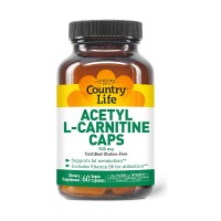 Country Life Acetyl L-Carnitine 500mg bottle front view