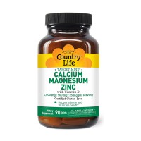 Country Life Calcium Magnesium Zinc 90 Count Bottle