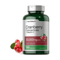 Bottle of cranberry concentrate capsules