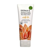 Front view of Derma E Jasmine Vanilla Lotion bottle