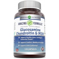 Glucosamine Chondroitin MSM 120 Caps Joint Support Amazing Formulas