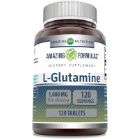 L Glutamine 1000mg 120 Tablets Workout Recovery Amazing Formulas