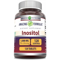 Inositol 1000mg 120 Tablets Cellular Detoxification Amazing Formulas