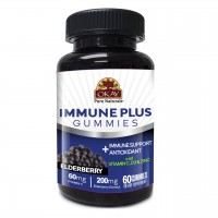 OKAY Gummies Immune Plus 60 Count Elderberry Flavor Antioxidant bottle