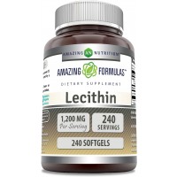 Lecithin Dietary Supplement 1200mg 240 Softgels Amazing Formulas
