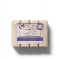 A La Maison Moisturizing Lavender Flower Hand Bar Soap 4 Ct 3.5 Oz front