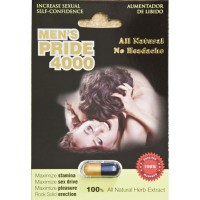 Men's Pride 4000 Natural 1000mg Herb Extract Male Enhancement Aumentador De Libido by NLA Distribution