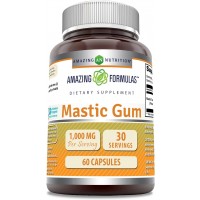 Mastic Gum 1000mg  60 Capsules Digestive Support Amazing Formulas