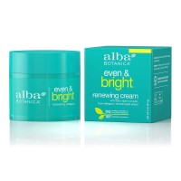 Even and Bright Renewing Night Cream 2 Oz Alba Botanica box