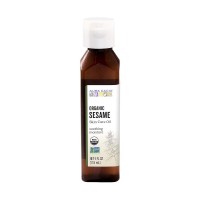 Bottle of organic sesame skin care oil