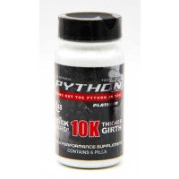 Python Black 10K male enhancement capsules bottle front