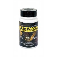 Python Black 4K Male Performance Supplement Brown Capsule 6 Count Bottle Front