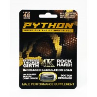 Python Black 4K Male Performance Supplement Pill