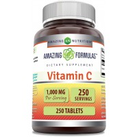 Vitamin C 1000 Mg 250 Tablets Healthy Aging Amazing Formulas