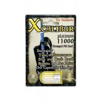 Xcalibur Platinum 11000 male enhancement pill Front Label
