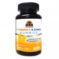 OKAY Gummies Vitamin C Zinc 45 Count Lemon Pop Flavor Antioxidant bottle