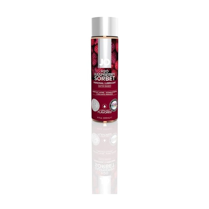 Jo H2O Juicy RASPBERRY SORBET Personal Water Based Lubricant 4 Oz