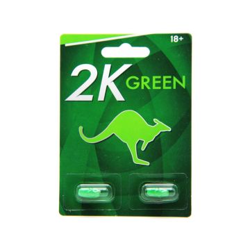 2K Kangaroo Green maximum strength male enhancement 2 tablet packaging