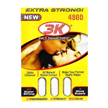 3K White Extra Strong 4800mg male enhancement capsule 3 pack