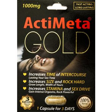 ActiMeta Gold 1000mg Male Sexual Enhancement 1 Capsule for 3 Days by Vitapia