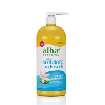 Alba Botanica Very Emollient Body Wash Midnight Tuberose 32 oz front