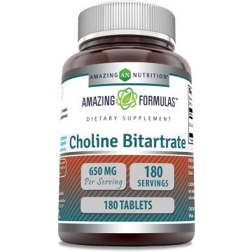 Choline Bitartrate 650mg 180 Tablet Cognitive Support 