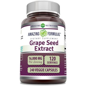 Grapeseed Extract 16,000 mg 240 Veggie Caps Amazing Formulas 