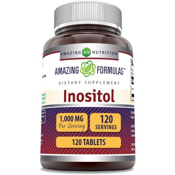 Inositol 1000mg 120 Tablets Cellular Detoxification Amazing Formulas