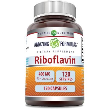 Riboflavin 400mg 120 Caps Promotes Nervous System Amazing Formulas