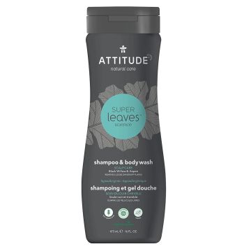 Attitude Men 2 In 1 Shampoo Body Wash 16 Oz Vegan Scalp Care