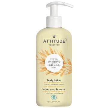 Attitude Oatmeal Hypoallergenic Vegan Argan Oil Body Lotion 16 Oz