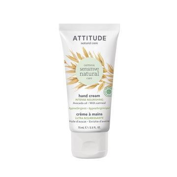 Attitude Oatmeal Hypoallergenic Vegan Hand Cream 2.5 Oz Avocado Oil