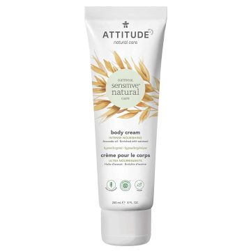 Attitude Sensitive Skin Body Cream 8 fl oz Hypoallergenic Avocado Oil