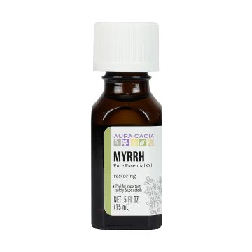 Aura Cacia Myrrh Essential Oil Bottle