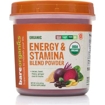 Raw Energy Stamina Blend Powder 8 Oz Gluten Free