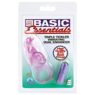 CalExotic Basic Essentials Triple Tickler Vibrating Dual Enhancer Water Proof
