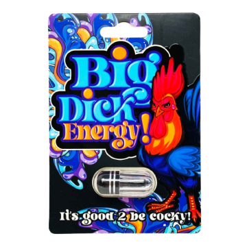 Big Dick Energy 3500mg male enhancement black capsule Fron View