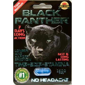 Black Panther Original Genuine Triple Maximum 1250mg 2500pwr for Men 1 Pill by SX Power Co