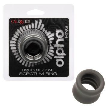 CalExotics Alpha Liquid Silicone Scrotum Cock Ring Sexual Enhancer box