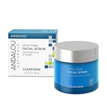 Clear Skin Lemon Sugar Facial Scrub 1.7 oz Andalou Naturals both